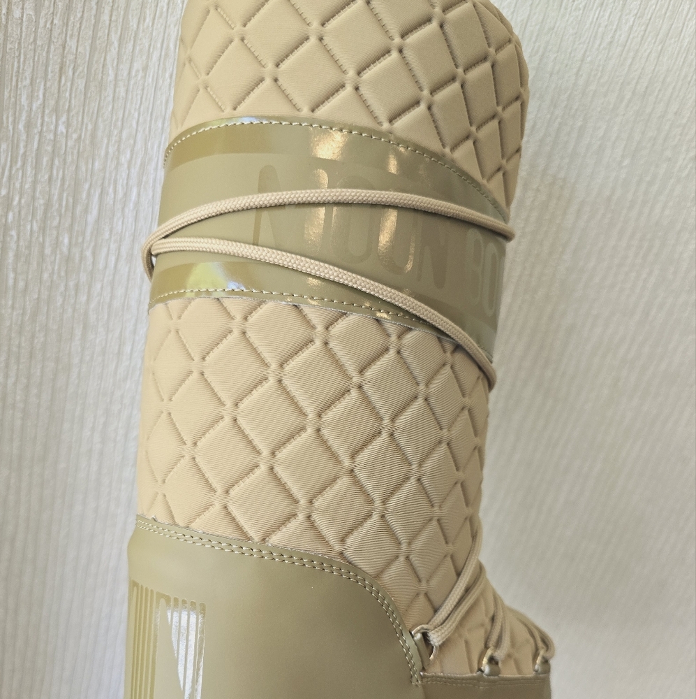 Moon Boot Tall Icon Quilt Boot Caramel Moon Boot Quilted Snow Boot - Picture 16 of 17